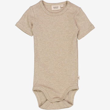 Wheat Main  Rib Body Enkel SS Underwear/Bodies 3306 cappuccino melange