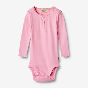 Wheat Main  Rib Body L/S Lotta Underwear/Bodies 2356 pink