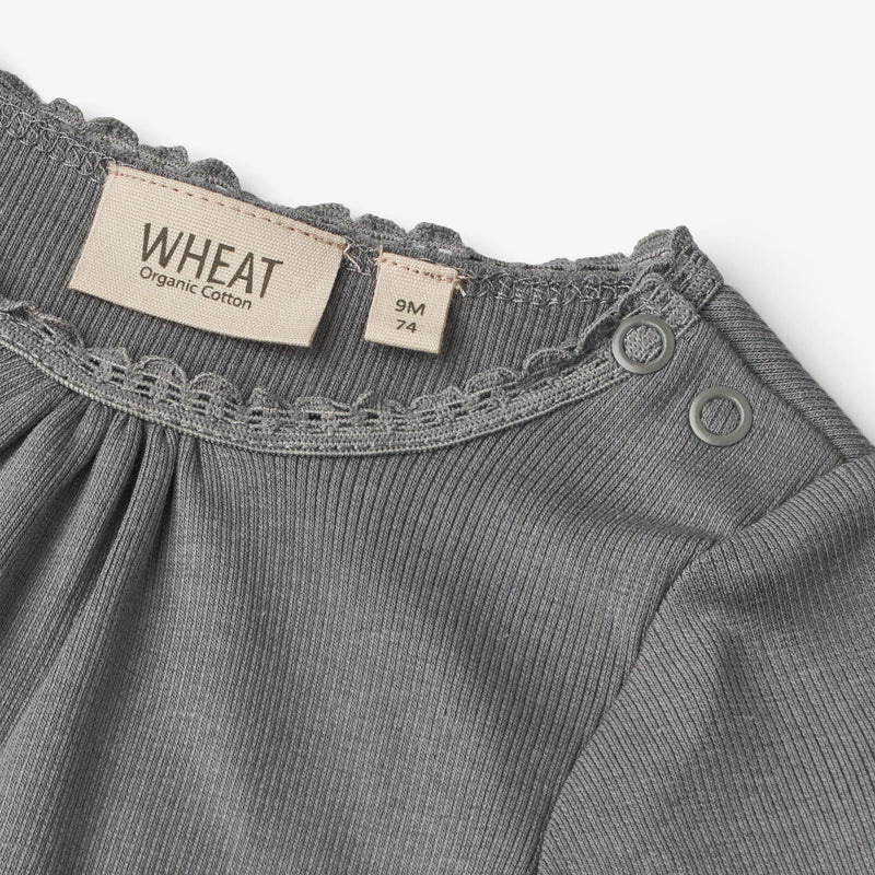 Wheat Main  Rib Body Lotta | Baby Underwear/Bodies 1525 autumn sky