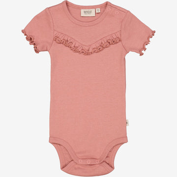 Wheat Main  Rib Body Ruffle SS Underwear/Bodies 2021 old rose