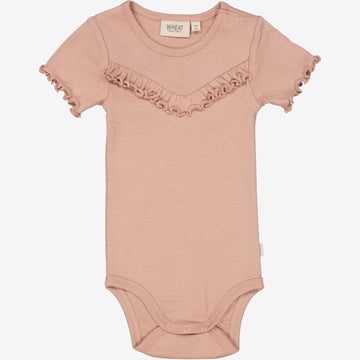 Wheat Main  Rib Body Ruffle SS Underwear/Bodies 2031 rose dawn