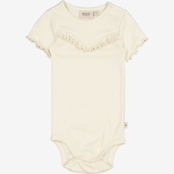 Wheat Main  Rib Body Ruffle SS Underwear/Bodies 3129 eggshell 