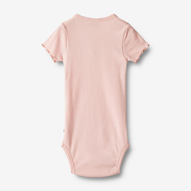 Wheat Main  Rib Body Ruffle S/S Edith Underwear/Bodies 2281 rose ballet