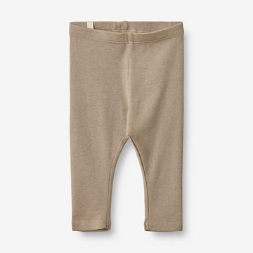 Wheat Main  Rib Leggings Maddy | Baby Leggings 0094 greybrown