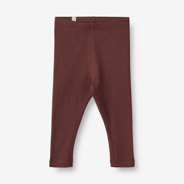 Wheat Main  Rib Leggings Maddy | Baby Leggings 2118 aubergine