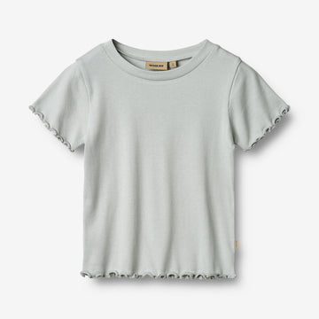 Wheat Main Rib T-Shirt S/S Irene Jersey Tops and T-Shirts 1560 soft blue