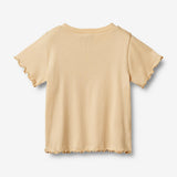 Wheat Main Rib T-Shirt S/S Irene Jersey Tops and T-Shirts 9430 macadamia