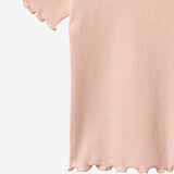 Wheat Main Ribb T-skjorte S/S Alicia T-Shirt 2400 powder