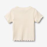 Wheat Main Rib T-shirt S/S Alicia T-Shirt 3182 ivory