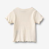 Wheat Main Rib T-shirt S/S Alicia T-Shirt 3182 ivory 