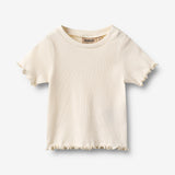 Wheat Main Rib T-shirt S/S Alicia T-Shirt 3182 ivory 
