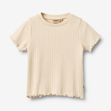 Wheat Main Rib T-skjorte S/S Irene T-Shirt 9629 almond peach