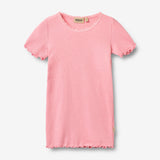 Wheat Main Ribb T-skjorte S/S Katie T-Shirt 9638 bubblegum