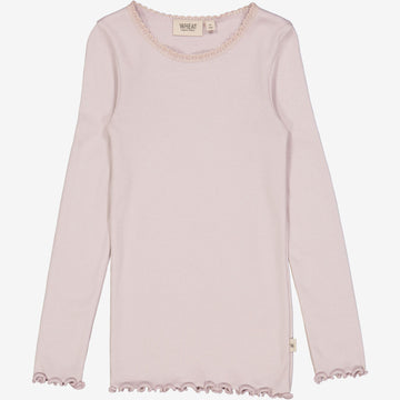 Wheat Main   Rib T-skjorte Blonde LS Jersey Tops and T-Shirts 1354 soft lilac