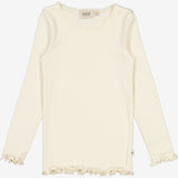 Wheat  Rib T-skjorte Blonde LS Jersey Tops and T-Shirts 3129 eggshell 