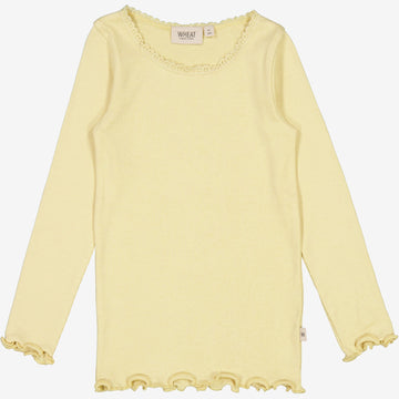 Wheat Main   Rib T-skjorte Blonde LS Jersey Tops and T-Shirts 5106 yellow dream