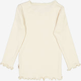 Wheat Rib T-skjorte Blonde LS | Baby Jersey Tops and T-Shirts 3129 eggshell 