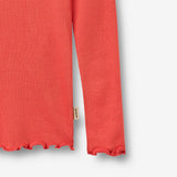 Wheat Main Rib T-skjorte Reese Jersey Tops and T-Shirts 1123 candy red