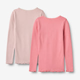 Wheat Main Rib T-skjorte Reese Jersey Tops and T-Shirts 2355 pink lilac