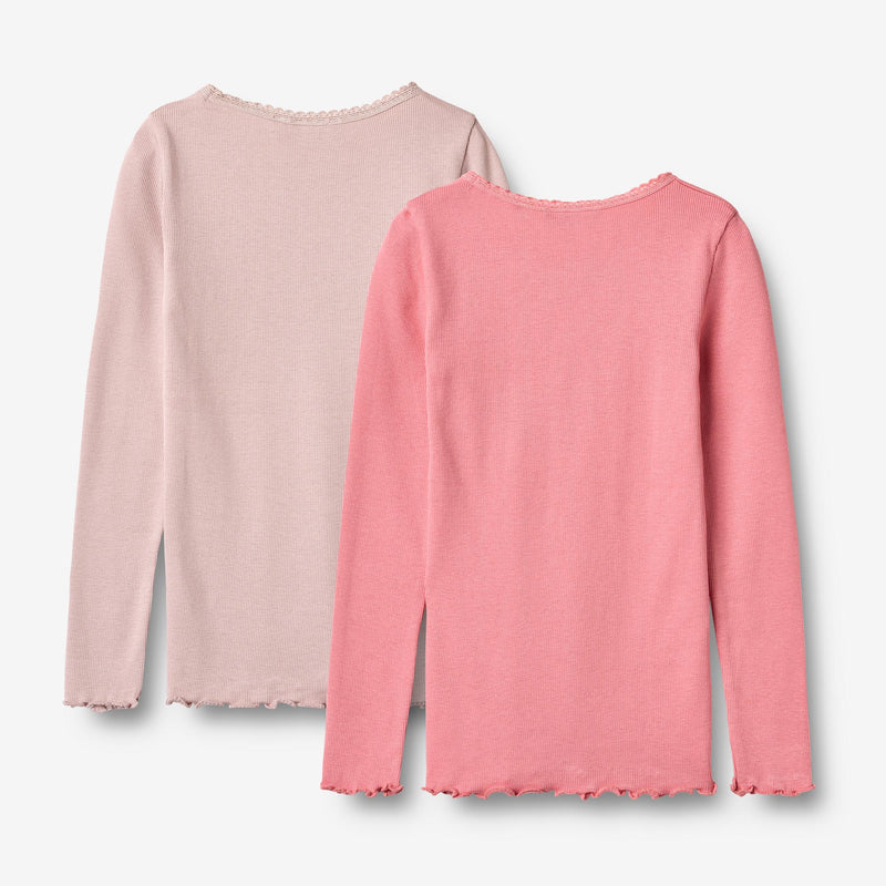 Wheat Main Rib T-skjorte Reese Jersey Tops and T-Shirts 2355 pink lilac