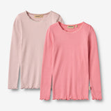 Wheat Main Rib T-skjorte Reese Jersey Tops and T-Shirts 2355 pink lilac