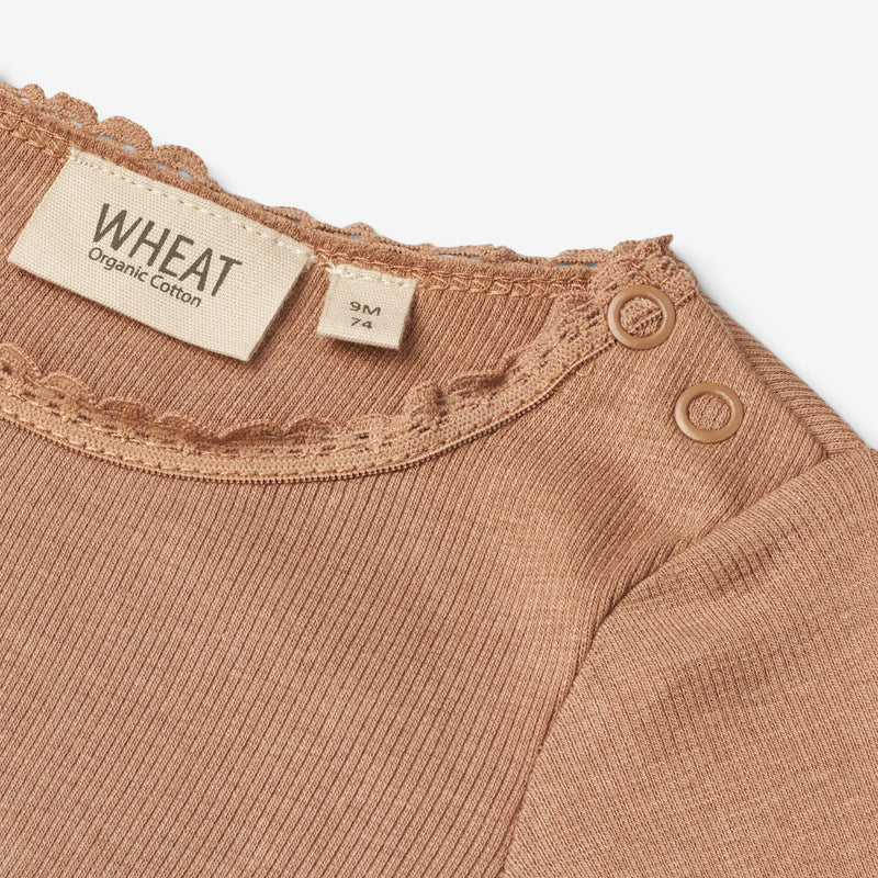 Wheat Main  Rib T-skjorte Reese | Baby Jersey Tops and T-Shirts 2121 berry dust