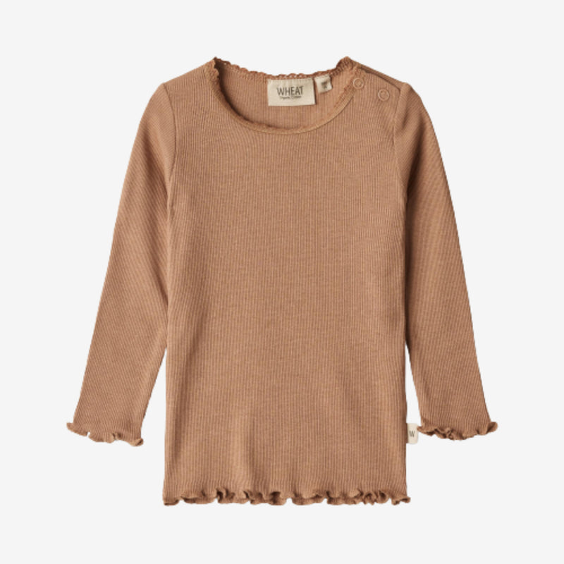 Wheat Main  Rib T-skjorte Reese | Baby Jersey Tops and T-Shirts 2121 berry dust