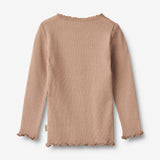 Wheat Main Rib T-skjorte Reese | Baby Jersey Tops and T-Shirts 1164 nougat rose