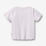 Wheat Main Rib T-skjorte S/S Irene T-Shirt 2521 purple light