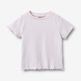 Wheat Main Rib T-skjorte S/S Irene T-Shirt 2521 purple light