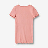 Wheat Main  Rib T-skjorte S/S Katie Jersey Tops and T-Shirts 2509 rosette