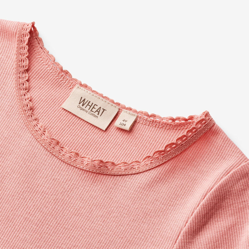 Wheat Main  Rib T-skjorte S/S Katie Jersey Tops and T-Shirts 2509 rosette