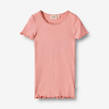 Wheat Main  Rib T-skjorte S/S Katie Jersey Tops and T-Shirts 2509 rosette