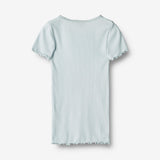 Wheat Main  Rib T-skjorte S/S Katie Jersey Tops and T-Shirts 4030 light blue