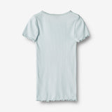 Wheat Main  Rib T-skjorte S/S Katie Jersey Tops and T-Shirts 4030 light blue