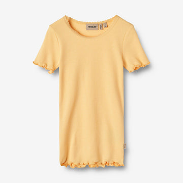 Wheat Main  Rib T-skjorte S/S Katie Jersey Tops and T-Shirts 5001 pale apricot