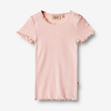 Wheat Main  Rib T-skjorte S/S Katie Jersey Tops and T-Shirts 2281 rose ballet
