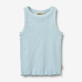 Wheat Main Ribbetopp Minka Top 2703 summer sky