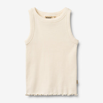 Wheat Main Ribbetopp Minka Top 3182 ivory