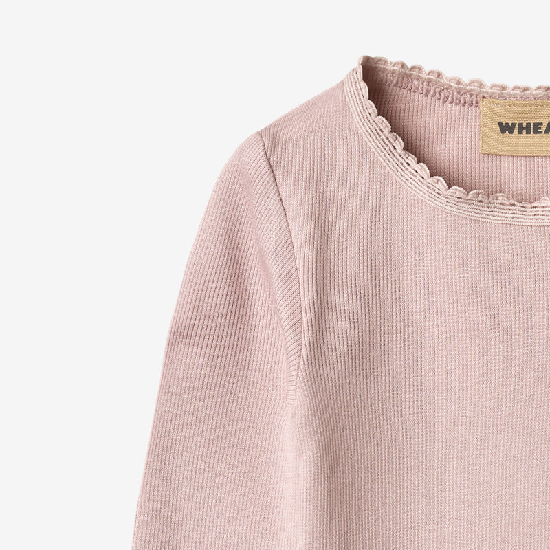 Wheat Main Ribb T-skjorte L/S Reese T-Shirt 1354 soft lilac