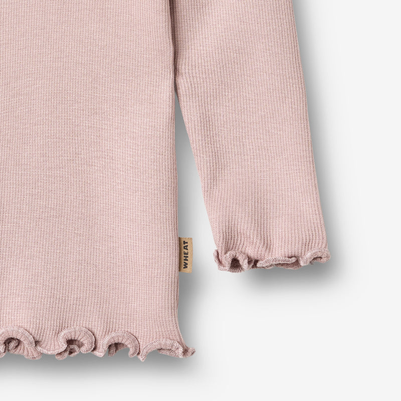 Wheat Main Ribb T-skjorte L/S Reese T-Shirt 1354 soft lilac