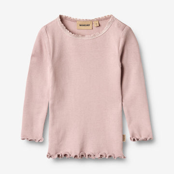 Wheat Main Ribb T-skjorte L/S Reese T-Shirt 1354 soft lilac