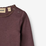 Wheat Main Ribb T-skjorte L/S Reese T-Shirt 3030 fudge