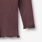 Wheat Main Ribb T-skjorte L/S Reese T-Shirt 3030 fudge