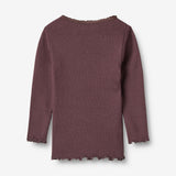 Wheat Main Ribb T-skjorte L/S Reese T-Shirt 3030 fudge
