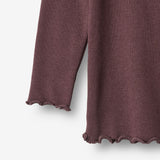 Wheat Main Ribb T-skjorte L/S Reese T-Shirt 3030 fudge
