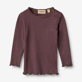 Wheat Main Ribb T-skjorte L/S Reese T-Shirt 3030 fudge