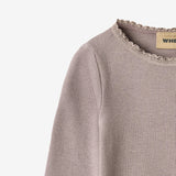 Wheat Main Ribb T-skjorte L/S Reese T-Shirt 9531 dusty purple