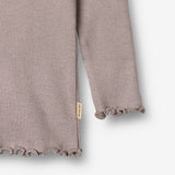 Wheat Main Ribb T-skjorte L/S Reese T-Shirt 9531 dusty purple