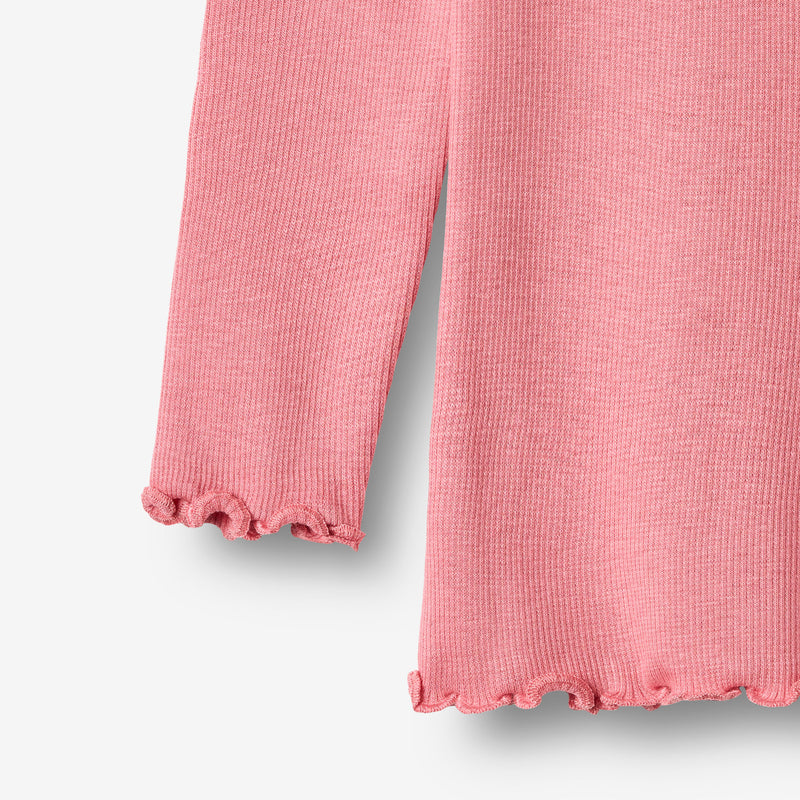 Wheat Main Ribb T-skjorte L/S Reese T-Shirt 9568 soft pink